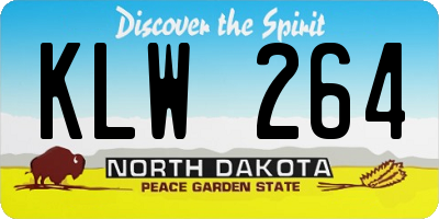 ND license plate KLW264