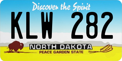 ND license plate KLW282