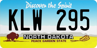 ND license plate KLW295