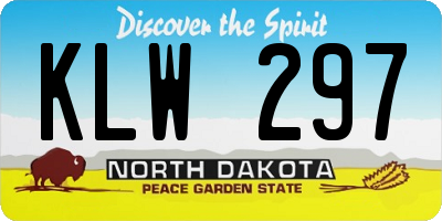 ND license plate KLW297