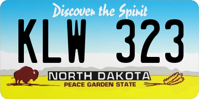 ND license plate KLW323