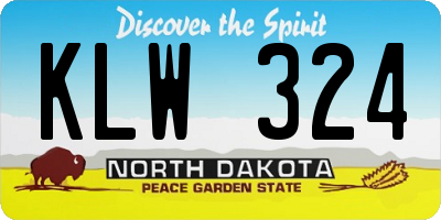 ND license plate KLW324