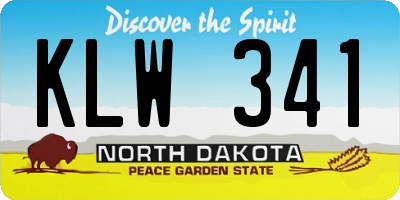 ND license plate KLW341