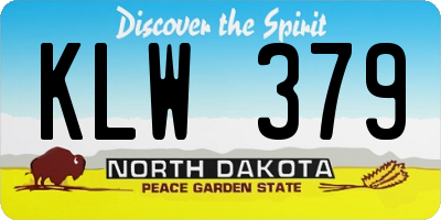 ND license plate KLW379