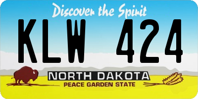 ND license plate KLW424