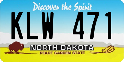 ND license plate KLW471