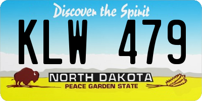 ND license plate KLW479
