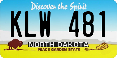 ND license plate KLW481