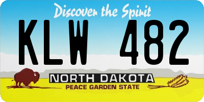 ND license plate KLW482