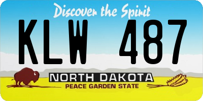 ND license plate KLW487