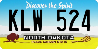 ND license plate KLW524