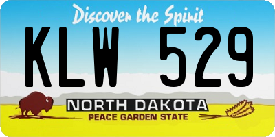 ND license plate KLW529