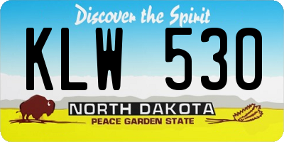 ND license plate KLW530