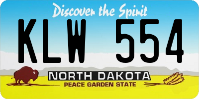 ND license plate KLW554