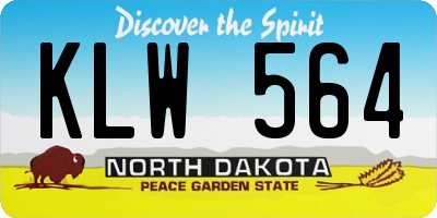 ND license plate KLW564