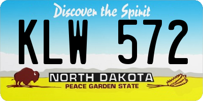 ND license plate KLW572