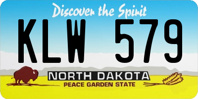 ND license plate KLW579