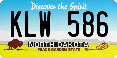ND license plate KLW586