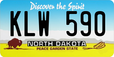 ND license plate KLW590