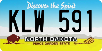 ND license plate KLW591