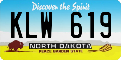 ND license plate KLW619