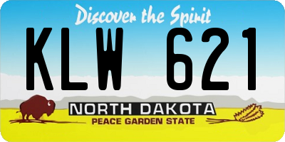 ND license plate KLW621