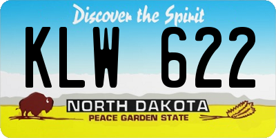 ND license plate KLW622
