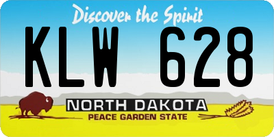 ND license plate KLW628