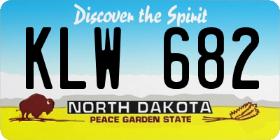 ND license plate KLW682