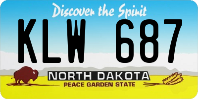 ND license plate KLW687
