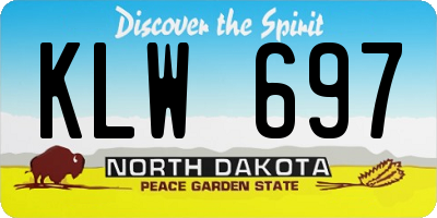 ND license plate KLW697