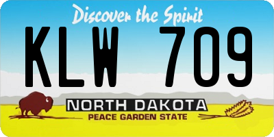 ND license plate KLW709