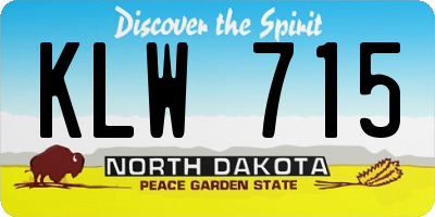 ND license plate KLW715