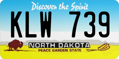 ND license plate KLW739