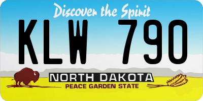 ND license plate KLW790
