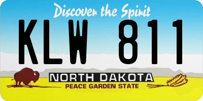 ND license plate KLW811