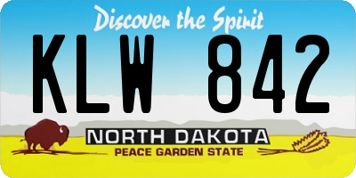 ND license plate KLW842