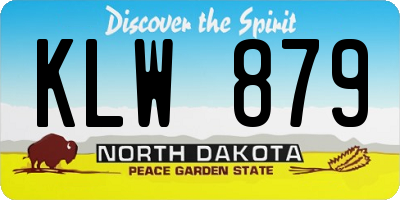 ND license plate KLW879