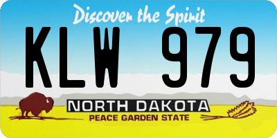 ND license plate KLW979