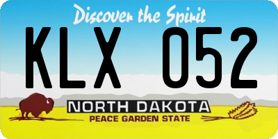 ND license plate KLX052