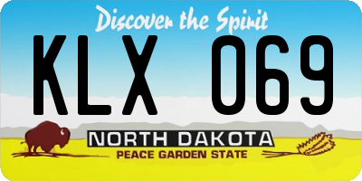 ND license plate KLX069