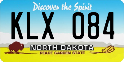 ND license plate KLX084