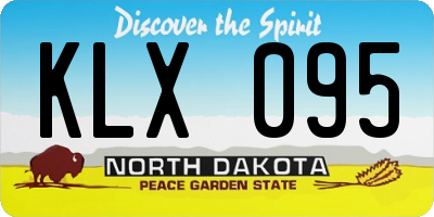 ND license plate KLX095