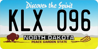 ND license plate KLX096