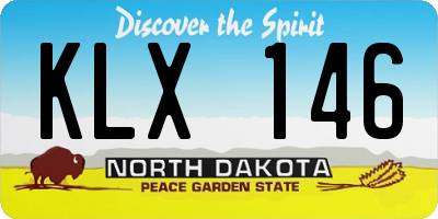ND license plate KLX146