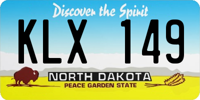 ND license plate KLX149