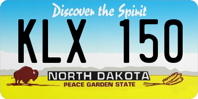 ND license plate KLX150