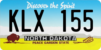 ND license plate KLX155