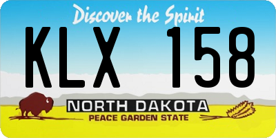ND license plate KLX158