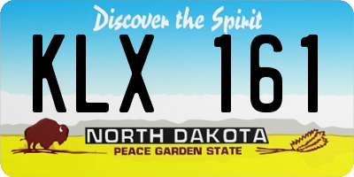 ND license plate KLX161